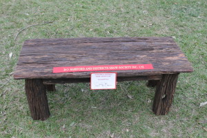 Recycled fence post coffee table